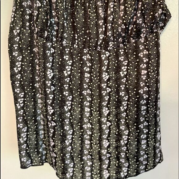 FREE PEOPLE Donna Printed Spaghetti Straps Black Cami Top.Size M - Picture 10 of 14